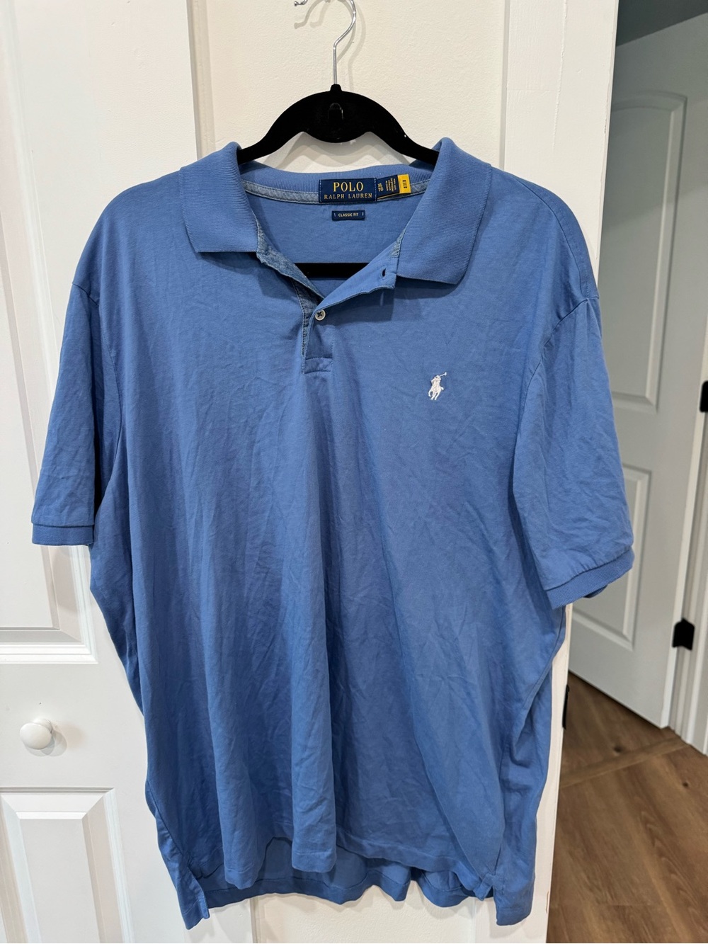 Ralph Lauren Light Blue Polo Shirt with Embroidered Pony